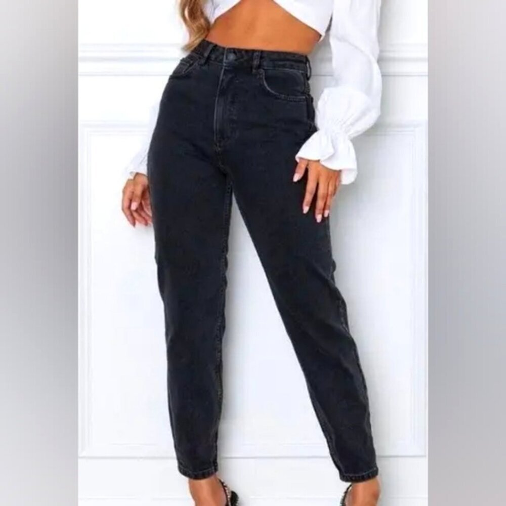 NWT White Fox Straight Leg High Rise Urban Rigid Rock Your Boyfriend Jeans S